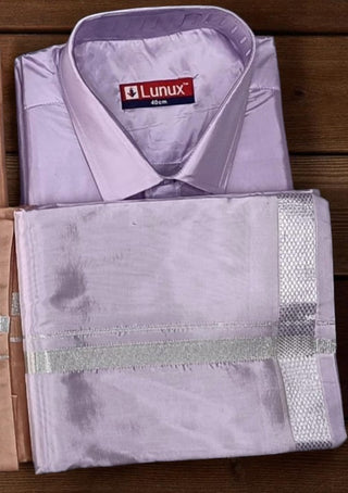 2-3 Days Delivery! Traditional Wear Silk Shirt and  Dhotti, Vesti, Vetti with Pocket and Velcro work