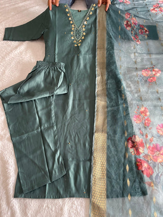silk-kurti-pant-dupatta-set-with-hand-embroidery-digital-print-work-color-mist-green