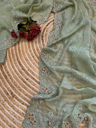 silk-saree-embroidery-work-color-green-2