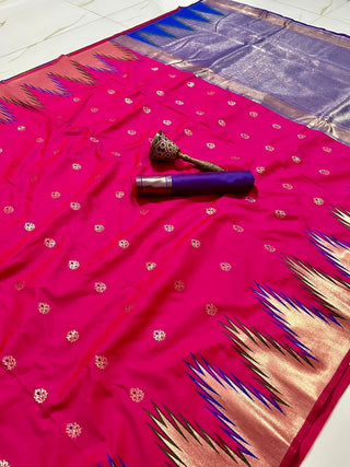    silk-saree-zari-minakari-temple-big-boder-weaving-work-dark-pink