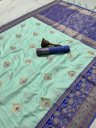 silk-zari-minakari-butta-weaving-border-work-color-pastel-blue