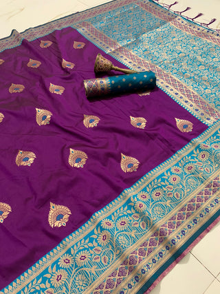 silk-zari-minakari-butta-weaving-border-work-color-purple