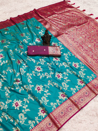 soft-pure-banarasi-silk-saree-with-self-weaving-design-color-bondi-blue