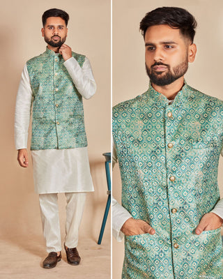 soft-silk-men-kurta-pyjama-koti-set-jacquard-print-work-color-8