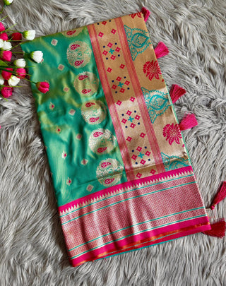 super-soft-traditional-narayanpeth-paithani-silk-saree-color-persian-green-1