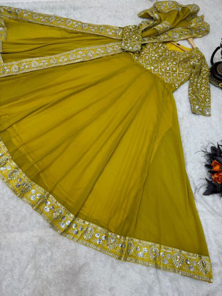  varman-Indian-gown-georgette-embroidery-sequins-yellow-color-2