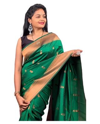 varman-indian-kanchivaram-paithani-silk-green-color