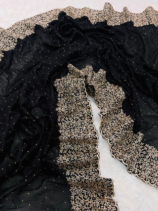 vichitra-silk-saree-blouse-with-zari-stone-embroidery-work-color-black