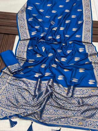 viscos-dola-silk-saree-hand-dying-weaving-latkan-color-blue-1