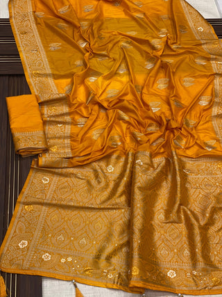viscos-dola-silk-saree-hand-dying-weaving-latkan-color-yellow-1