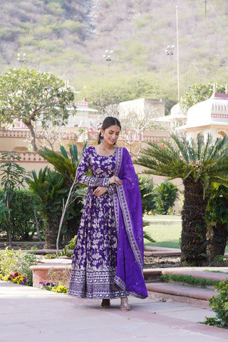 viscose-diable-jacquard-gown-dupatta-with-sequins-embroidery-work-color-purple-3