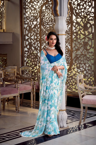 weightless-marbal-sarees-floral-print-with-pearl-lace-border-color-blue-2