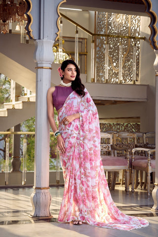 weightless-marbal-sarees-floral-print-with-pearl-lace-border-color-pink-1