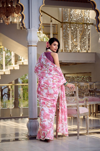 weightless-marbal-sarees-floral-print-with-pearl-lace-border-color-pink-3